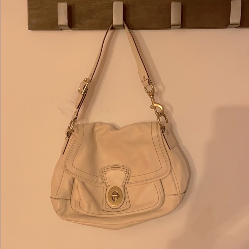 Ivory coach shoulder bag
